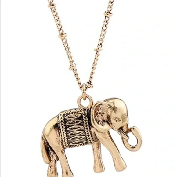 🆕Aqua Multi Strand Elephant Necklace🆕 - Picture 4 of 6